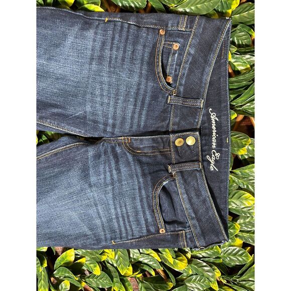 Vintage y2k dark wash low rise american eagle jeans size 4 - Picture 5 of 7
